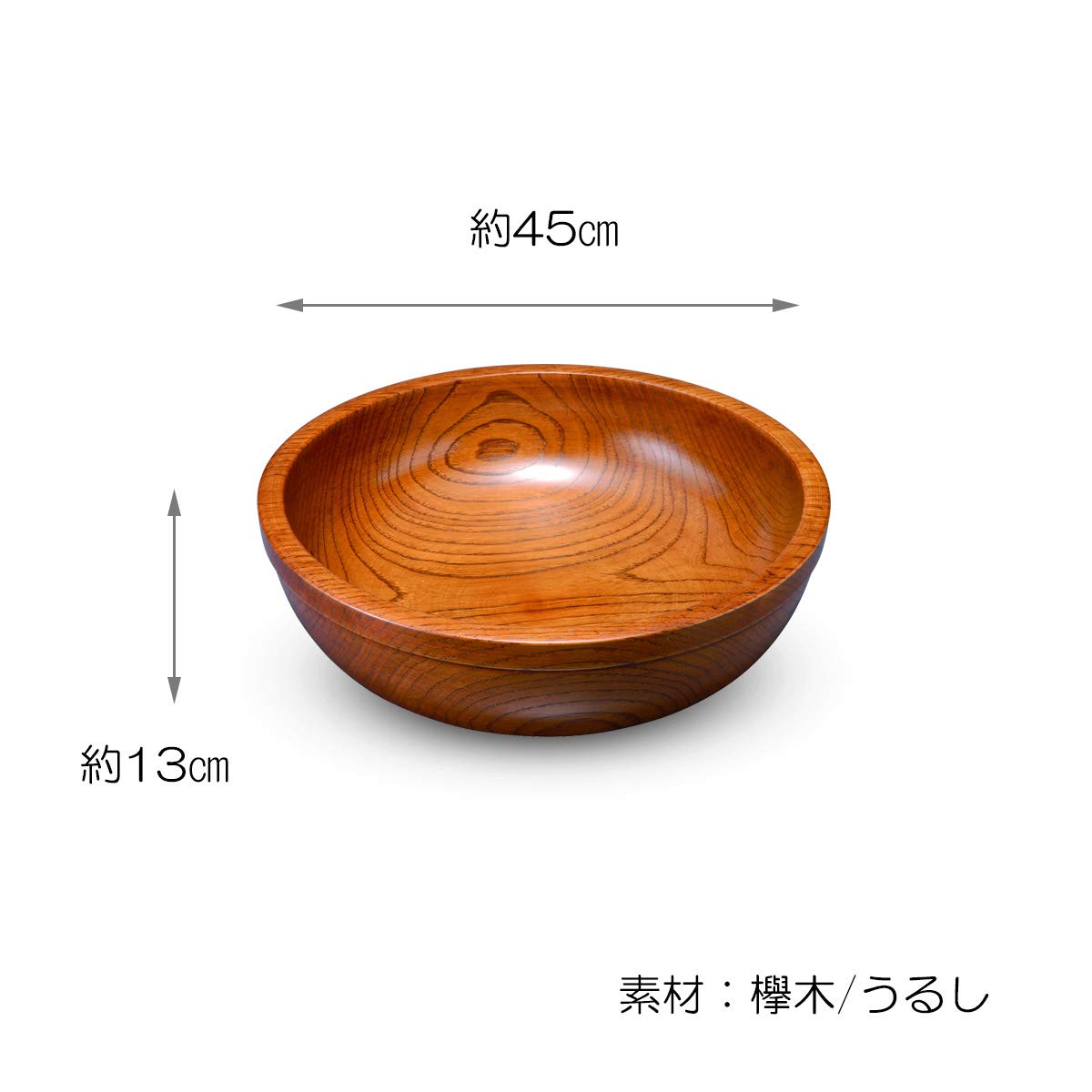 Amazon｜CtoC JAPAN Select そば用具 漆 Φ45x13cm こね 鉢 漆 45 CTCLL