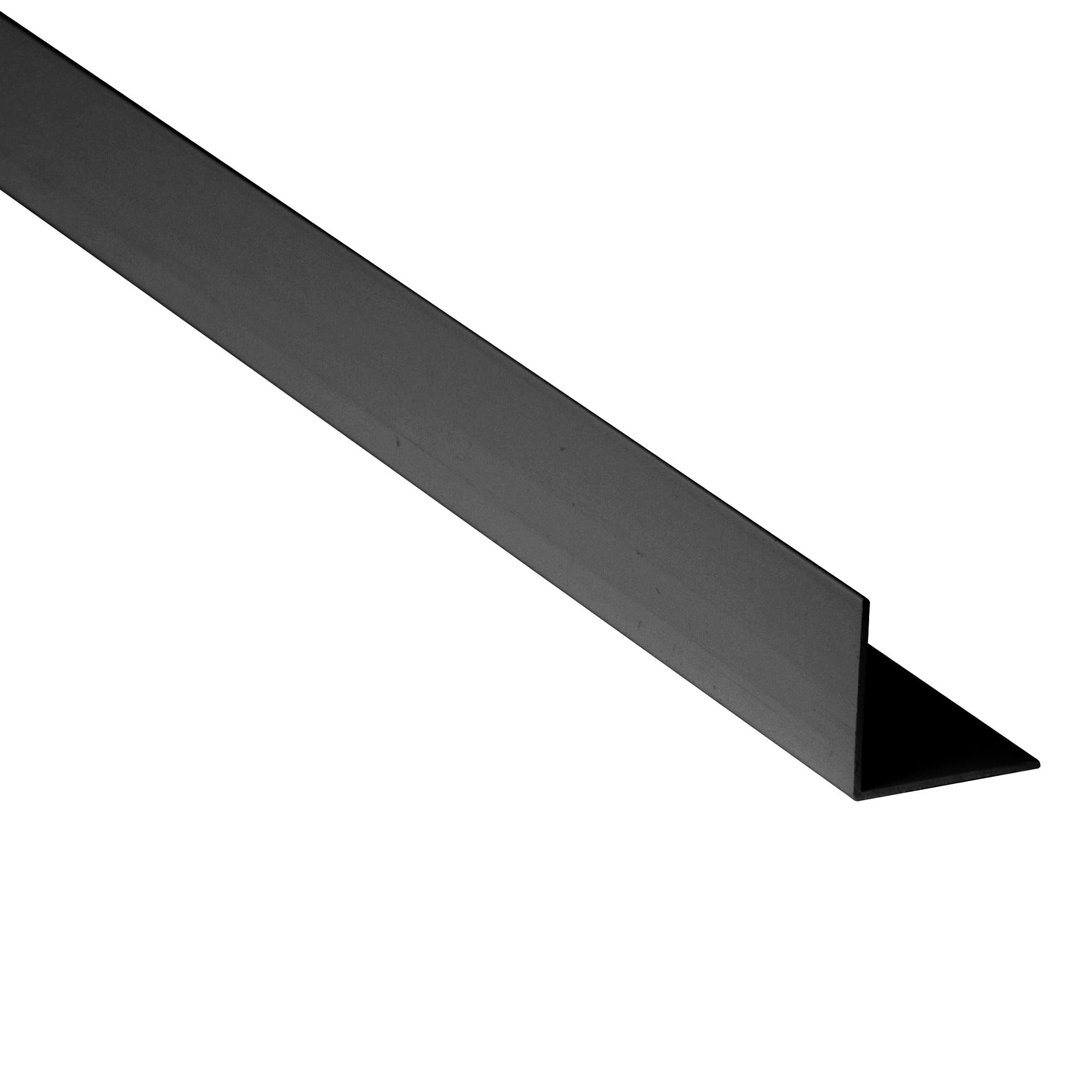 PVC Plastic Corner Trim, 90 Degree Angle, Black, 35mm x 35mm x 1metre