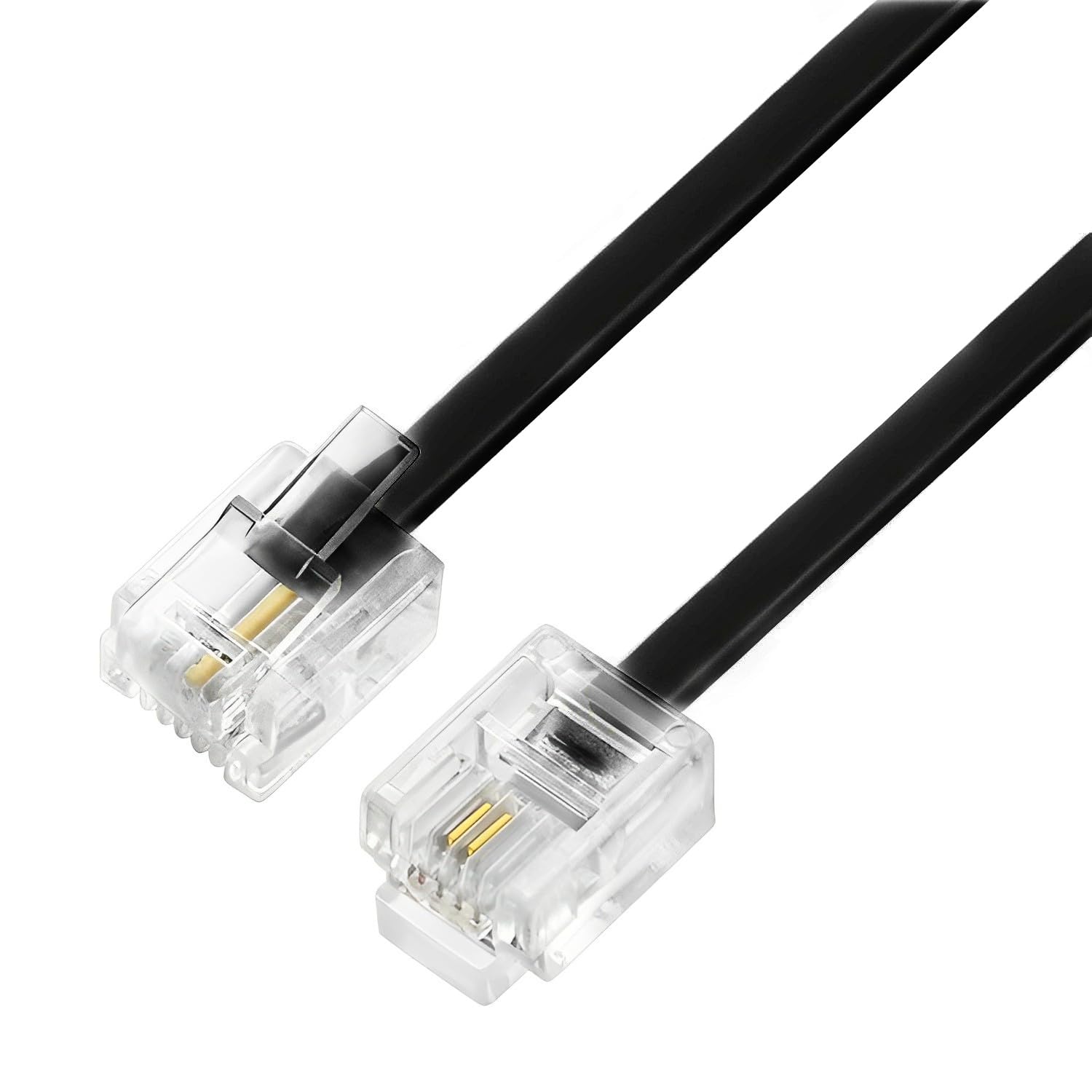 Amazon | モジュラーケーブル 電話線 1m 6極2芯 RJ11 フラット 電話