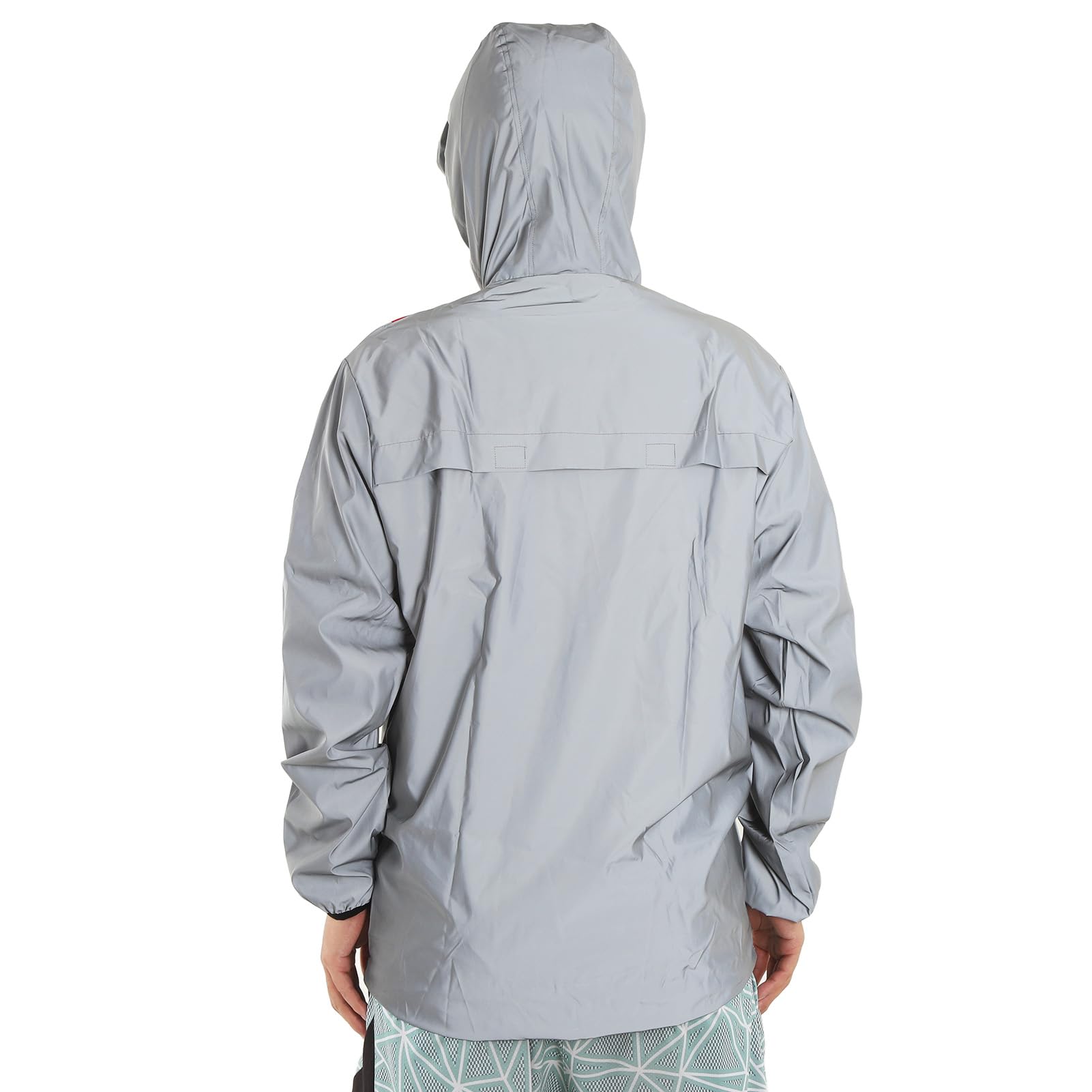 Jauarta Reflective Jacket Breathable Cycling Coat Long Sleeves Windproof Polyester with Side Pockets for Outdoor (L)