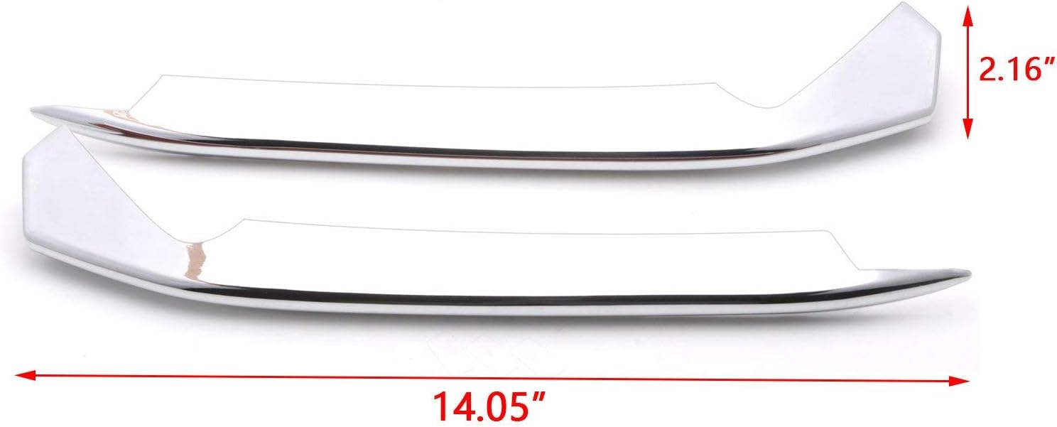 x xotic tech Exterior Front Fog Light Eyebrow Bezel Frame Cover Trim, Chrome, Compatible with Honda Accord 10th Gen 2018-2020