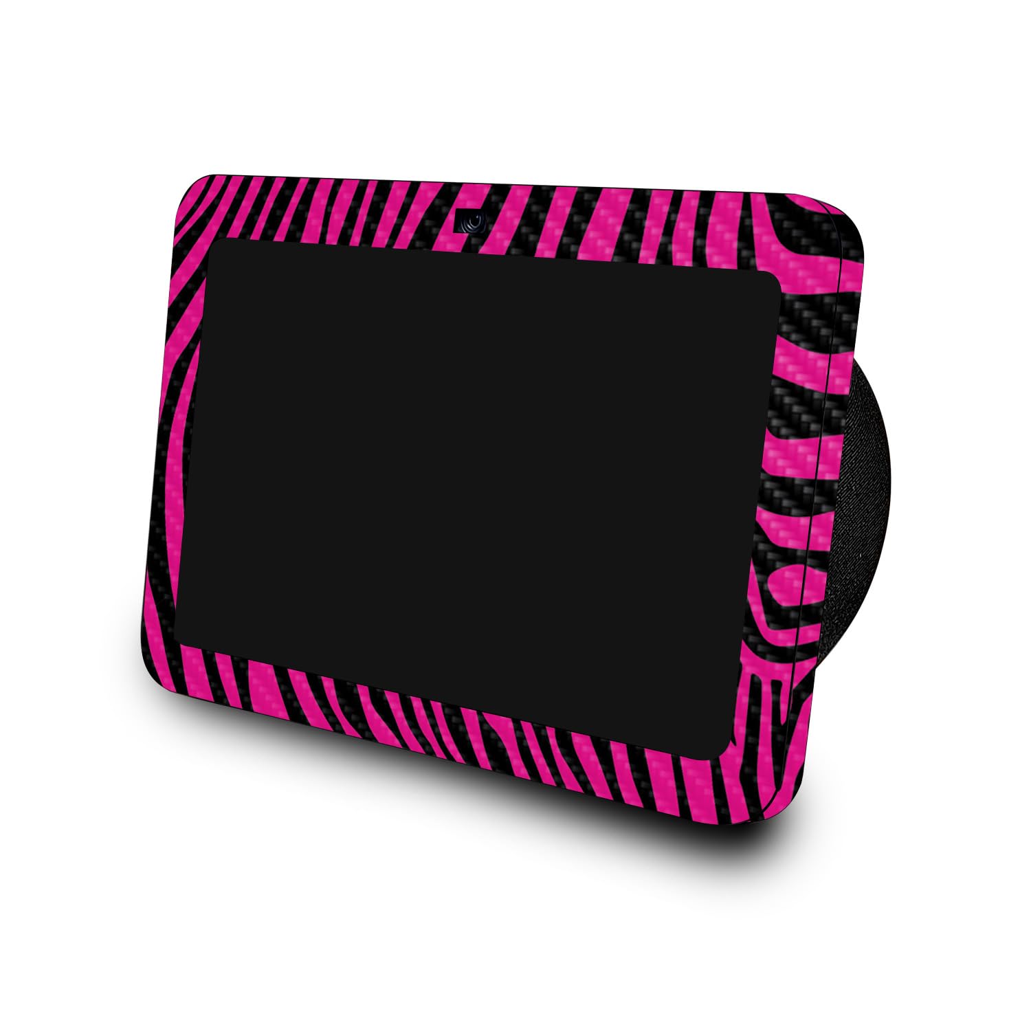 Carbon Fiber Skin Compatible with Amazon Echo Show 8 (3rd Gen, 2023) - Pink Zebra - Premium 3M Vinyl Protective Wrap Decal Cover - Easy to Apply | Crafted in The USA by MightySkins