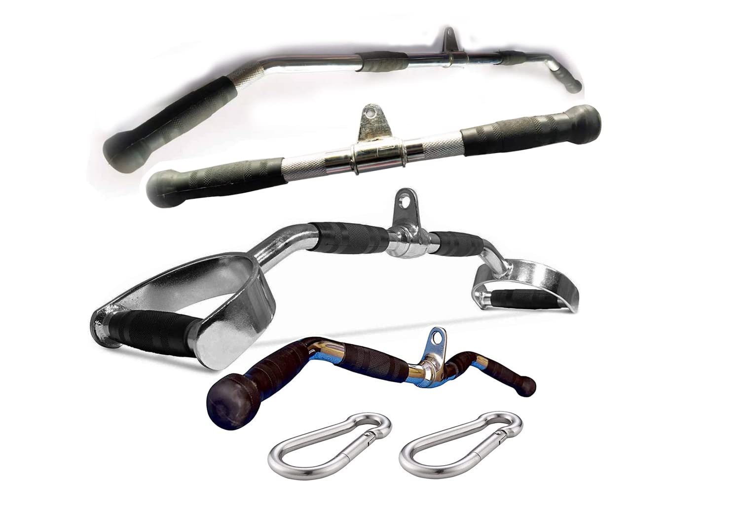 Combo Pack - Gym Accessories attachments (Solid) LAT Bar, Triceps Handle, D Handle, Zig Zag Handle and Safety Locks (B0B368Q1Q1) Amazon Price History, Amazon Price Tracker