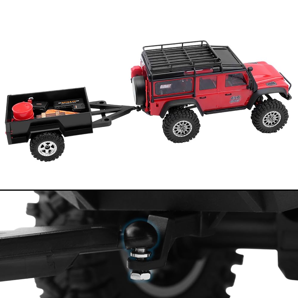 wueiooskj Plastic 1/18 Metalen Trailer Voor TRX4M SCX24 Crawler