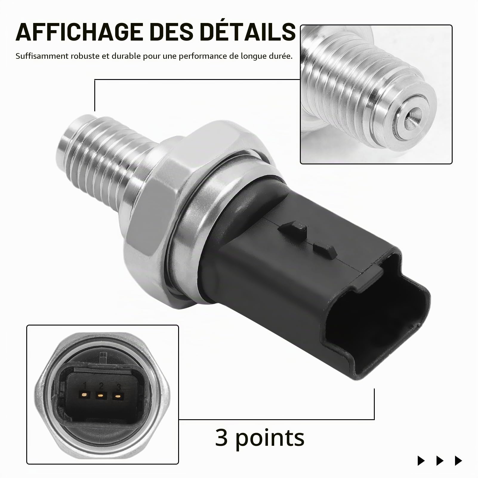 Capteur de pression de rampe d'alimentation pour Duster, Logan, Sandero II, Note, Qashqai, Tiida 3/5 Portes, Clio IV, Fluence, Kangoo/Grand Kangoo, Laguna III, Laguna III Grandtour, Laguna C