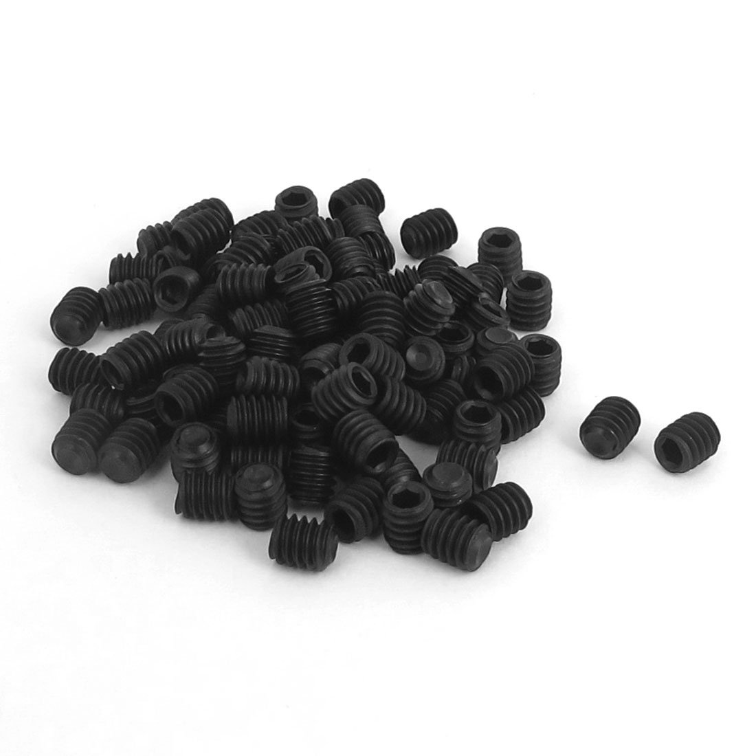 Uxcell Black Sourcingmap 8#-32X3/16Inch Hex Socket Set Cap Point Grub Screws 100Pcs