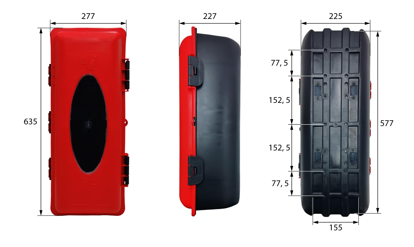 Coffre a extincteur 6/9 kg pour véhicule Industriel, Camion remorque 4x4