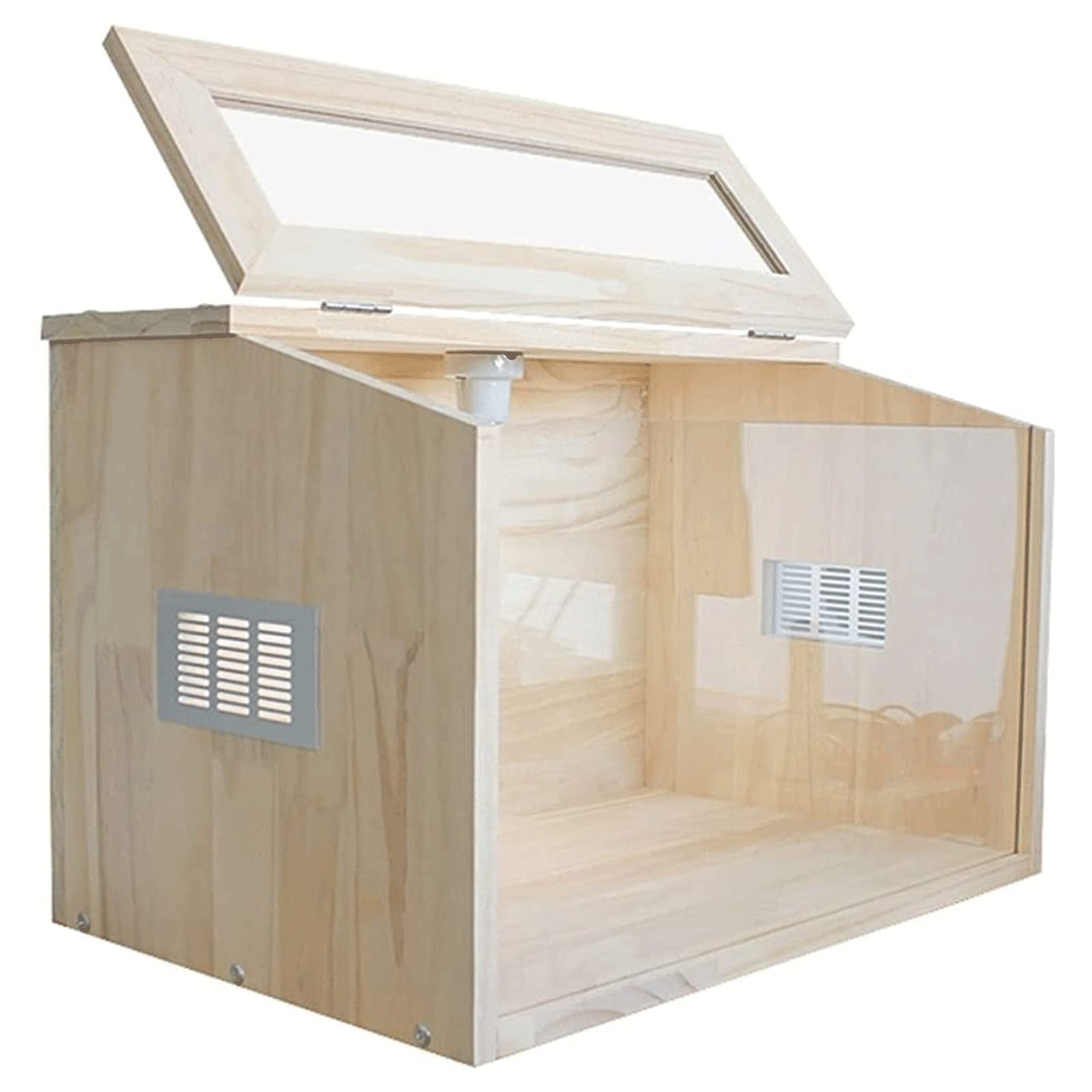 Caja de alimentación de Insectos, terrario para Reptiles, Tanque para Reptiles, jaulas Naturales de Vidrio, terrario, Pantalla Superior, ventilación y alimentación