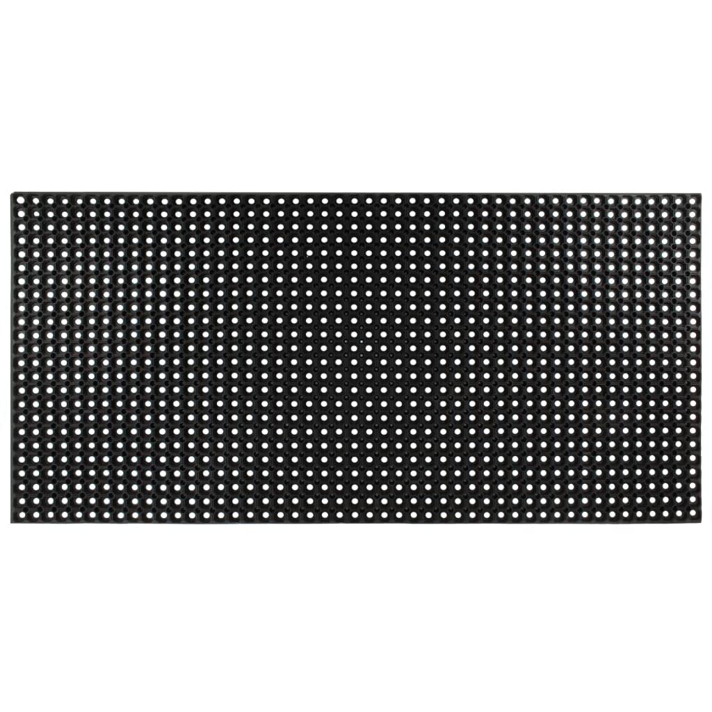 Esterilla de goma para anillos de 22 mm, 100 x 200 cm, resistente alfombrilla de goma para interior y exterior, para taller, garaje, terraza, establo y coche, color negro