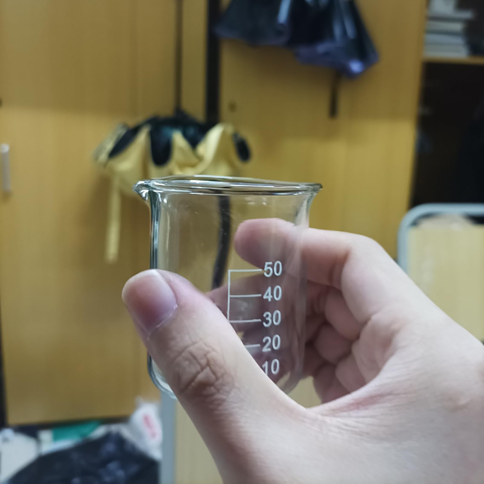 Taza medidora de vidrio, vaso medidor de vidrio de forma baja, vaso graduado de vidrio de borosilicato, calentamiento uniforme, para vaso medidor con pico, escala transparente, para mezclar, cocinar y
