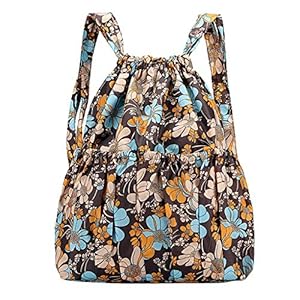 Tasmania mochilas mujeres gran capacidad flor estilo étnico impermeable nylon hombro mochilas bolsas de hombro para mujer grande