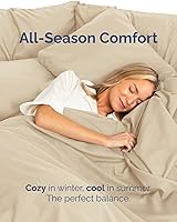 Vista 483 de Sábana encimera de bolsillo profundo, más suave que el algodón egipcio, 1 sábana encimera para colchón tamaño Queen