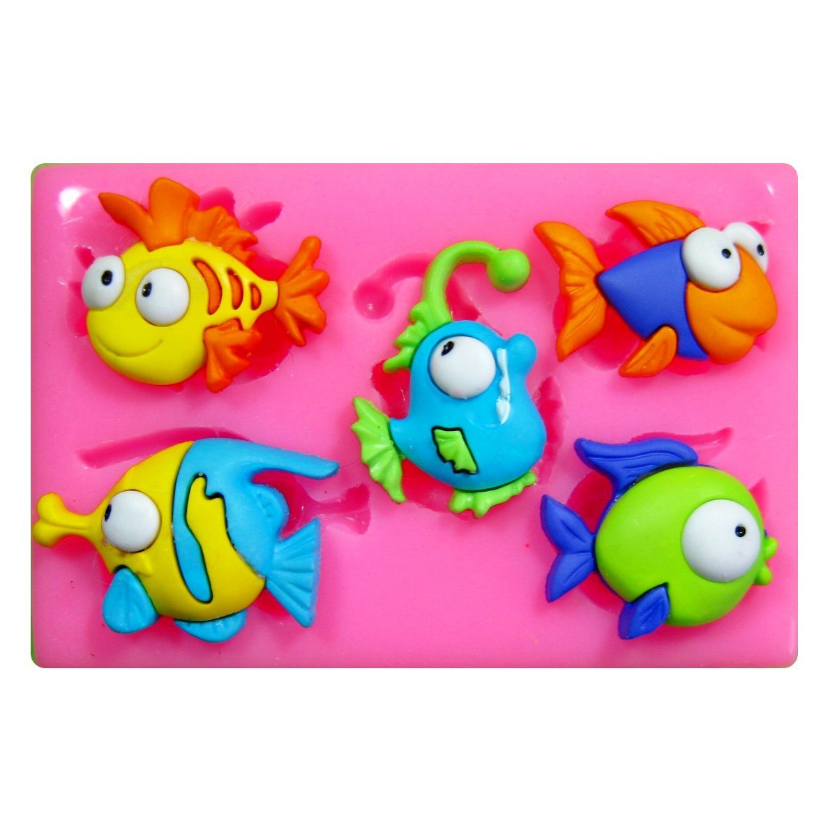 Tropical Fish Silicone Mould Mold for Cake Decorating Cake Cupcake Toppers Icing Sugarcraft Tool by Fairie Blessings