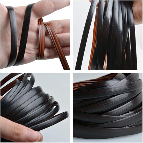 Miniatura 2 de Queenbox 0.315in x 32.8ft Gradiente de ratán plano, material de punto de reparación de ratán sintético de plástico ratán para muebles de hogar, mesa