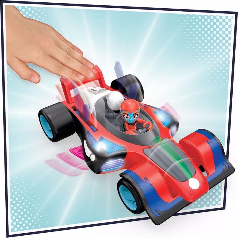 Miniatura 7 de PJ Masks Animal Power Flash Cruiser, auto de juguete de conversión con luces, sonidos y figura de acción, juguetes de superhéroe, juguetes