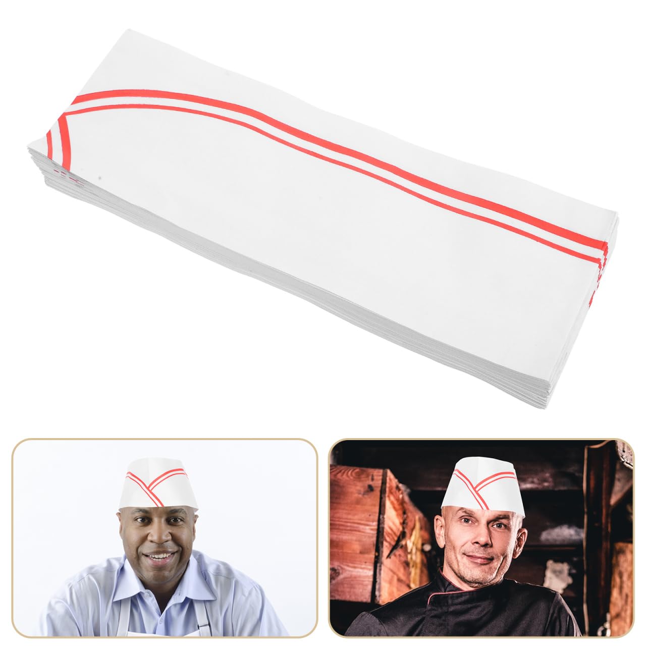 DOITOOL 40 Stück Papier-Kochmütze Einweg-Kochmütze Einmalige Köche Einweg- Blau