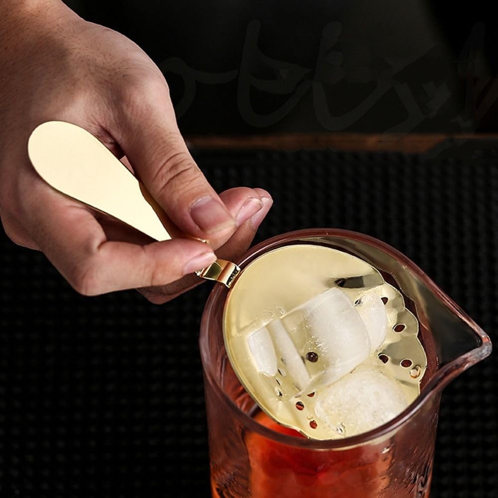 Bartender Cocktail Bar Tools Drink Shell Shape Triangles Cocktail Julep Strainer - China Julep - View #6