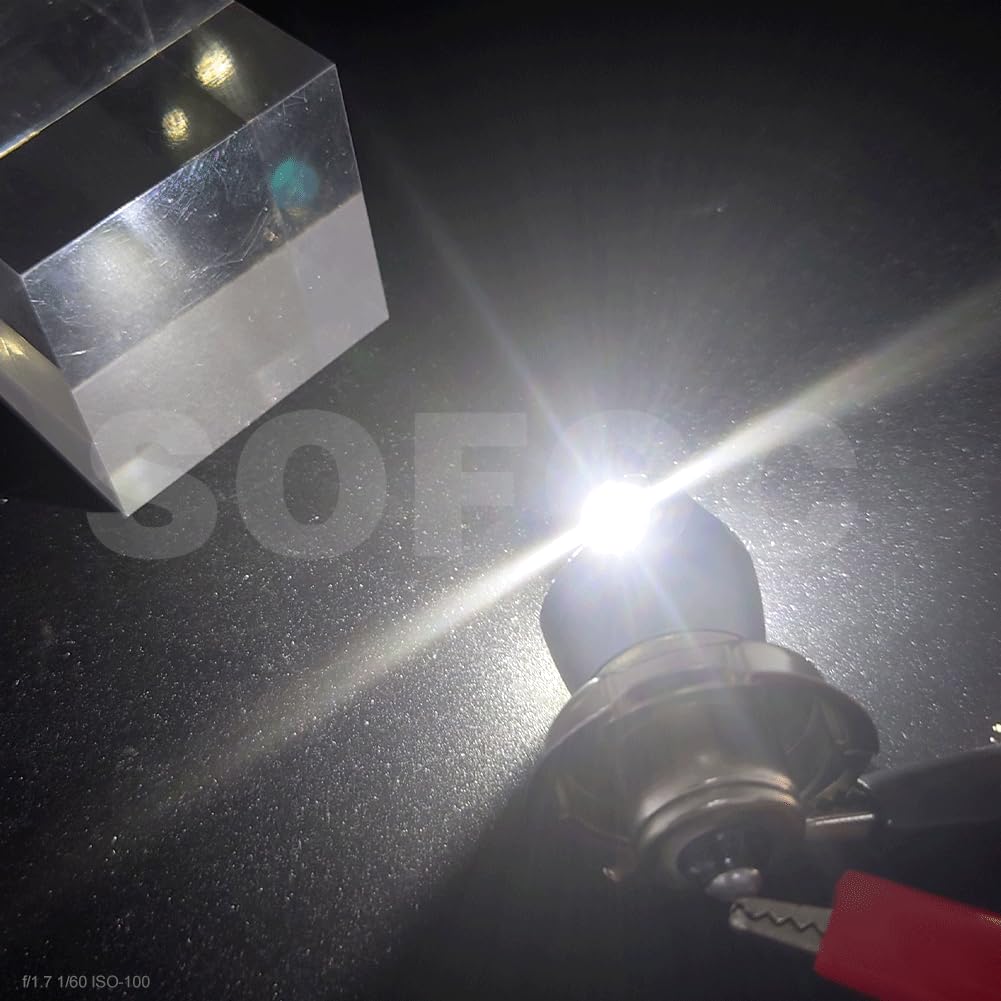 SOFOC P26S Lampadina LED Bassa Decadenza Luminosa Nessun Punto Scuro 6000K Bianco Faro Motociclo con Driver Corrente Costante 2Pcs