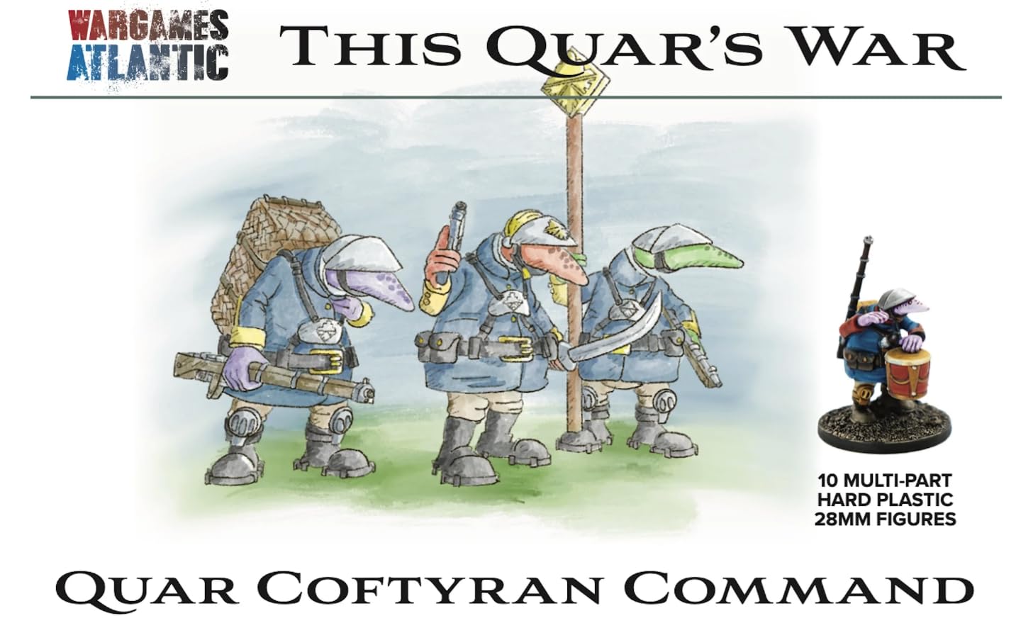 Wargames Atlantic Watercolor, Blues, Greens Command Team By