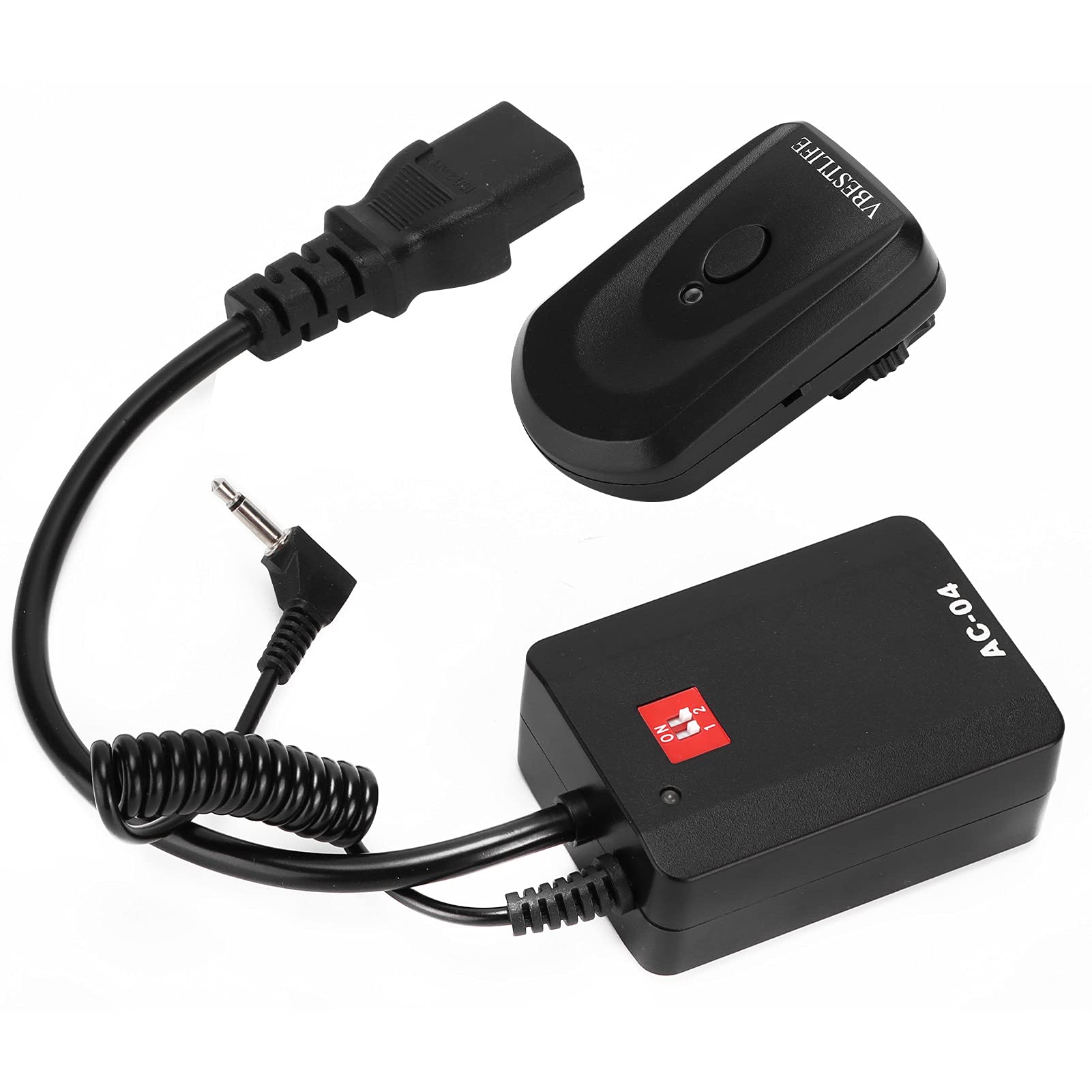 Déclencheur de Flash 4 Canaux, Récepteur de Déclenchement de Flash de Studio sans Fil avec Alimentation Secteur, adapté aux Appareils Photo, Distance de Travail de 30 M,