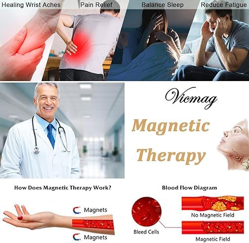 Miniatura 2 de Vicmag Pulsera de cobre para mujer, pulseras magnéticas de fuerza 99.9% de cobre puro, joyería ajustable