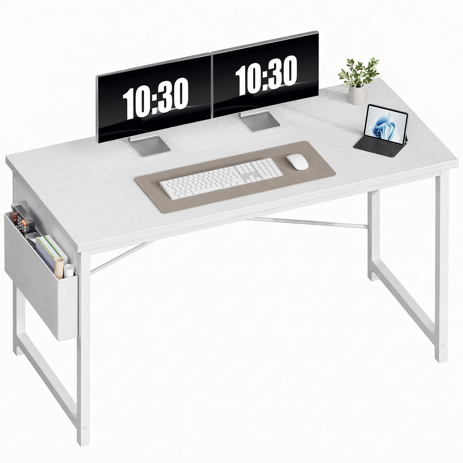 OLIXIS Computer Desk, 55 Inch Gaming Desks for Home Office Small Spaces