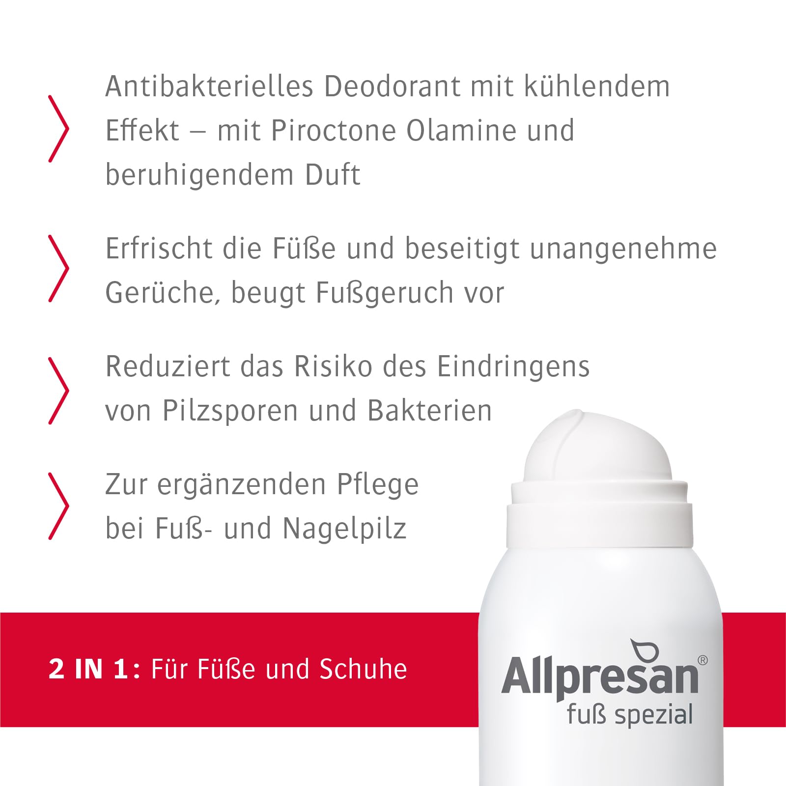 Allpresan Desodorante para pies y zapatos para pieles sensibles a hongos, n.º 7, 125 ml