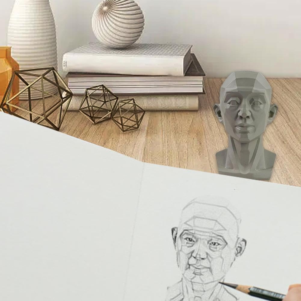 Amazon.co.jp: Qsnailfrr 平面ヘッドモデル アーティスト用 顔面