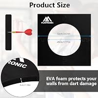flintronic EVA darts tábla védő keret 45 cm-es dartboardhoz, összátmérő 72 cm, könnyű védőgyűrű, hátfalra illesztve 2