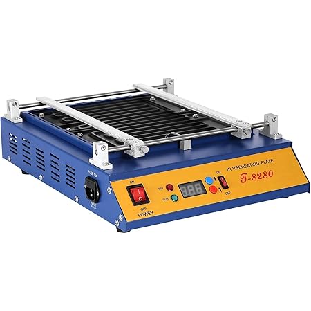 Hopopular 1600W IR Preheating Oven T-8280 Rework Station Infrared Welder Warm up 0~450? Preheater 16x14 inch Infrared Preheating Station Hot Plate Preheating Oven Soldering Station Welder (T8280)
