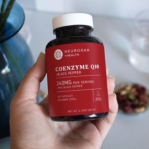 Miniatura 4 de Fórmula avanzada CoQ10  240 mg de coenzima Q10 con pimienta negra y palmitoiletanolamida (guisante)  68,400 mg en total, 120 cápsulas  para