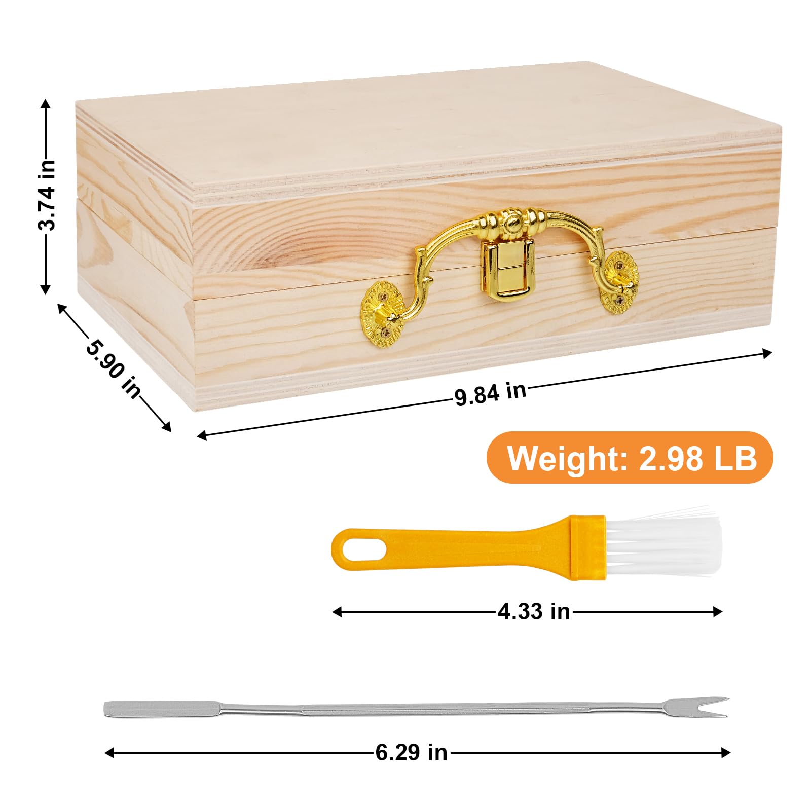 ChromLives Nussknacker Walnussknacker für Alle Nüsse Haselnussknacker Nut-Cracker Nusszange Grönverstellbar mit hölzerner Geschenkbox und Hebel-Funktion für Haselnüsse, Paranüsse, Mandeln, Pekannüsse