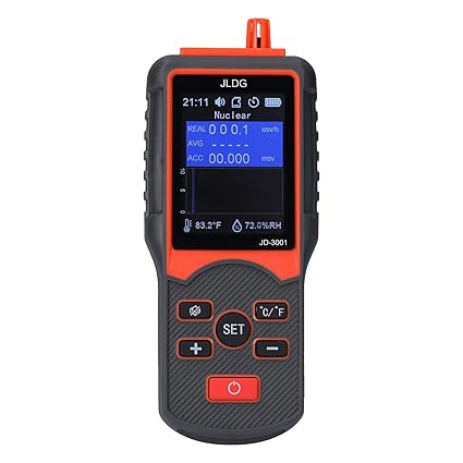 JD-3001 Multifunctional Geiger Counter and Electromagnetic Radiation Detector Temperature and Humidity Measurement Device with Data Export Function