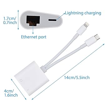 Apple Ethernetアダプタ＆lightning USB3 Amazon.com: Lightning and USB C to Ethernet Adapter,2 in 1