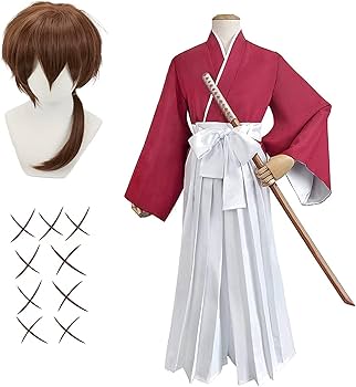 Amazon.co.jp: るろうに剣心最終章 映画 コスプレ衣装 全セット かつら