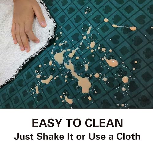 Miniatura 26 de BALIKEN Texas Hold'em - Tapete de póquer de 108 x 56 pulgadas para mesa con superficie lisa de primera calidad, reducción de ruido, a prueba