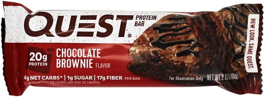 Quest Nutrition Natural Protein Bar, Chocolate Brownie, 12 Count
