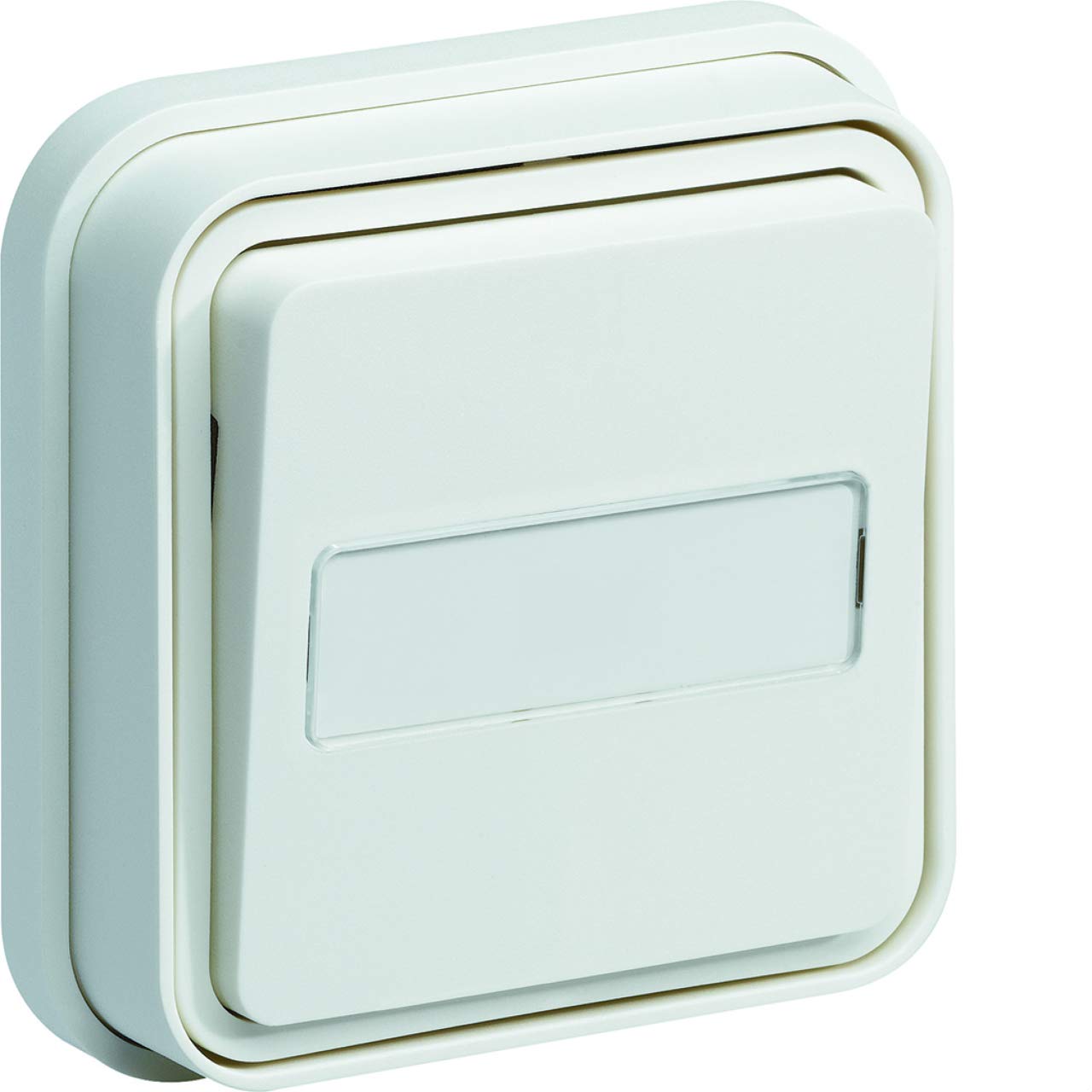 Bouton poussoir lumineux blanc avec porte-étiquette évite les erreurs de circuit