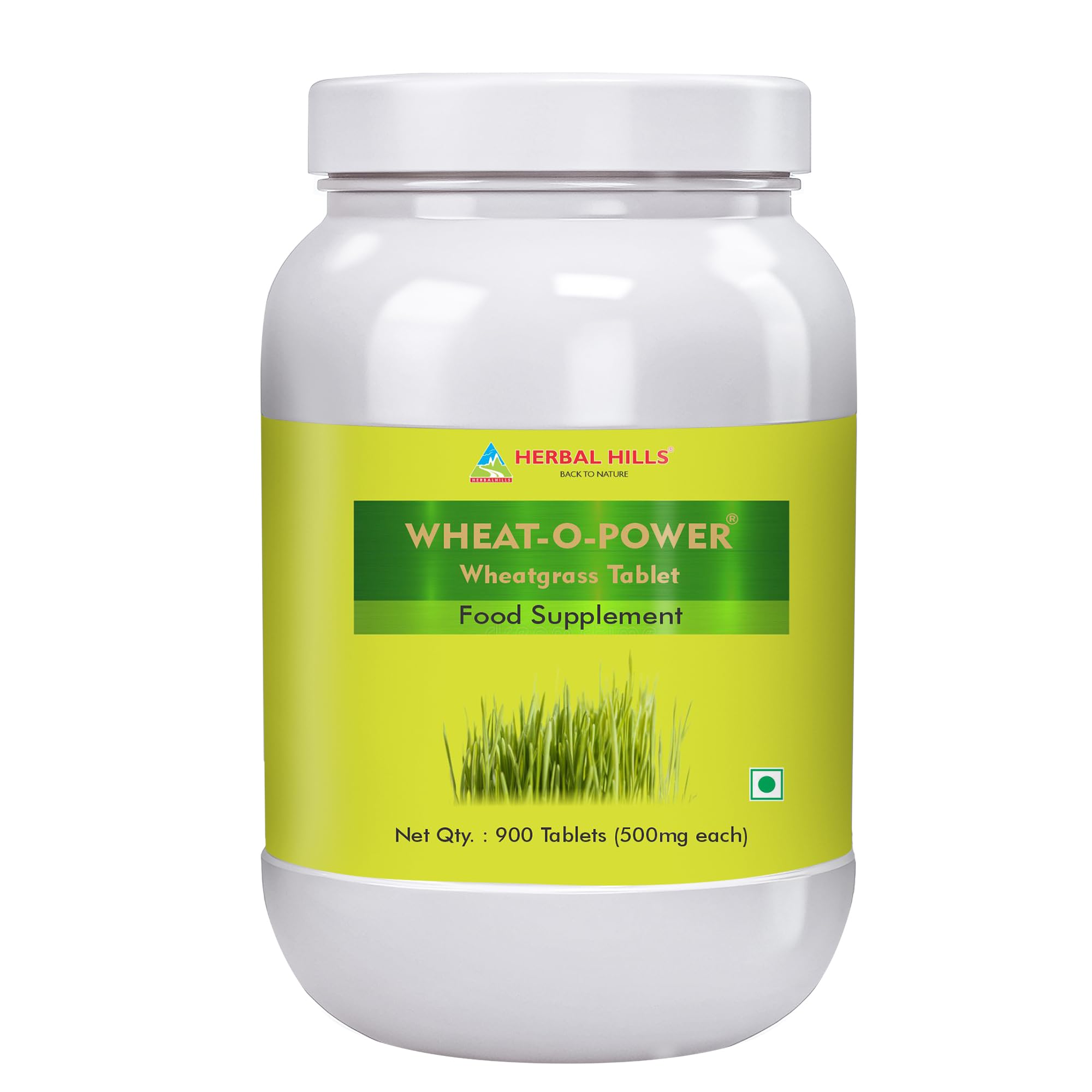 Herbal Hills Wheatgrass Tablets | 900 Tablets | | Natural Antioxidant & Immunity Booster | Supplement | For Energy, Deto