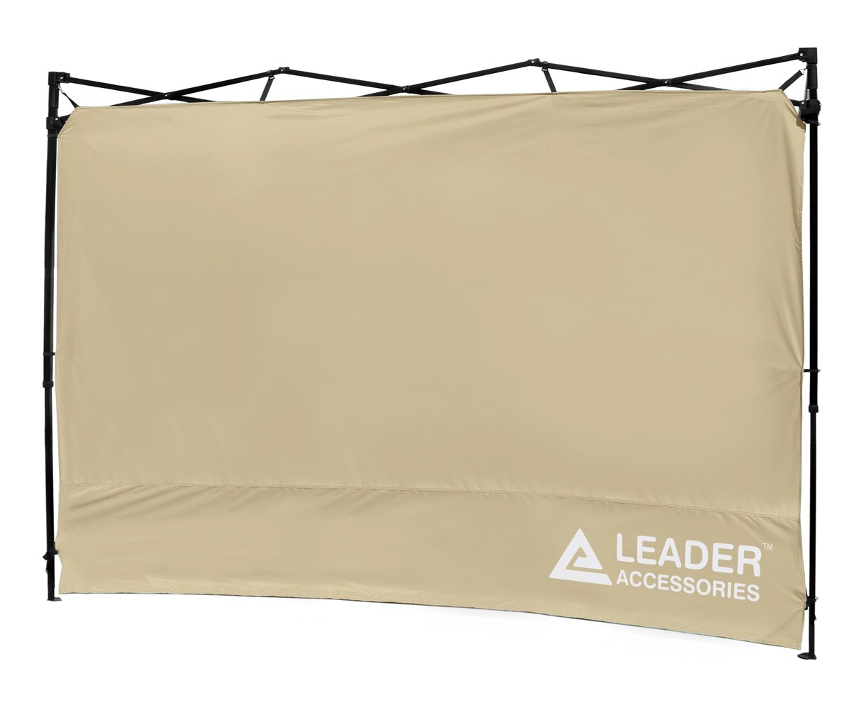 Leader Accessories Instant Canopy SunWall Side Wall for 10x10 Feet, 10x20 Feet Straight Leg pop up Canopy, 1 Pack Side Wall Only, Beige