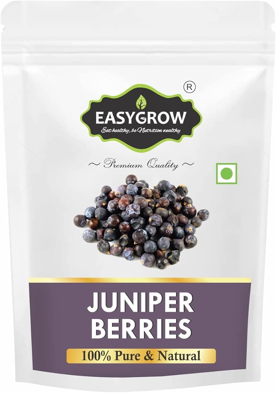 Easygrow Juniper Berry Fruit | Dried Juniper Berry | Hauber | Hapusa | Juniper Berries | Juniper Berry |Juniperus Communis | हाउबेर - (100 GM)