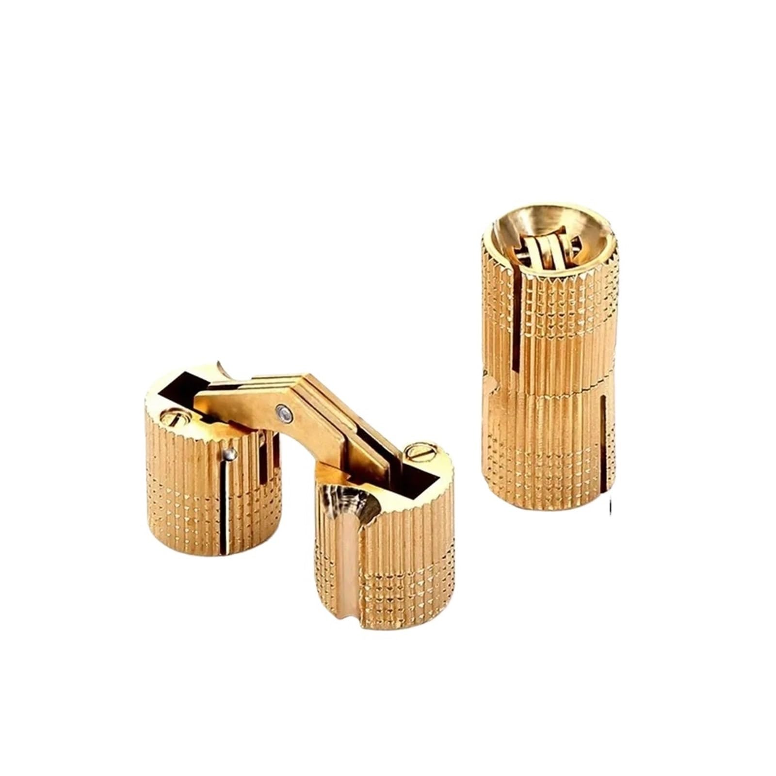 Ugzpwqlnx One Color Barrel Hinge, Barrel Hinge 8-18Mm Brass Cylindrical Concealed Furniture, Multicolor(14Mm Gold)