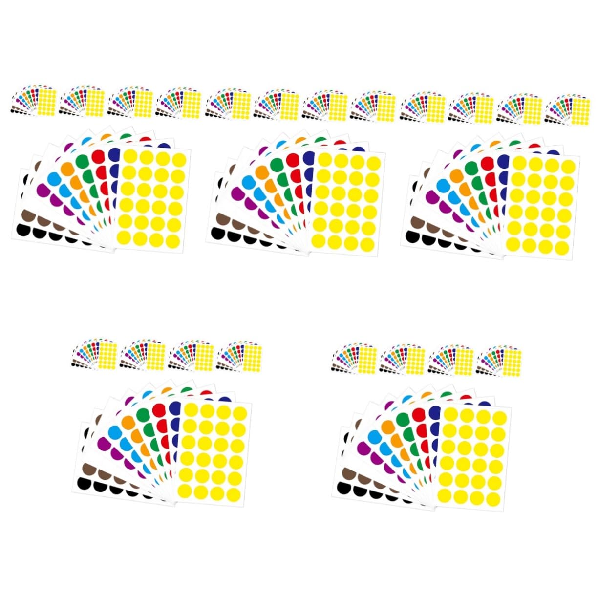 Veemoon 250feuilles Autocollants Auto-adhésifs De Gommettes à Pour Étiquetage Organisation Et Scrapbooking