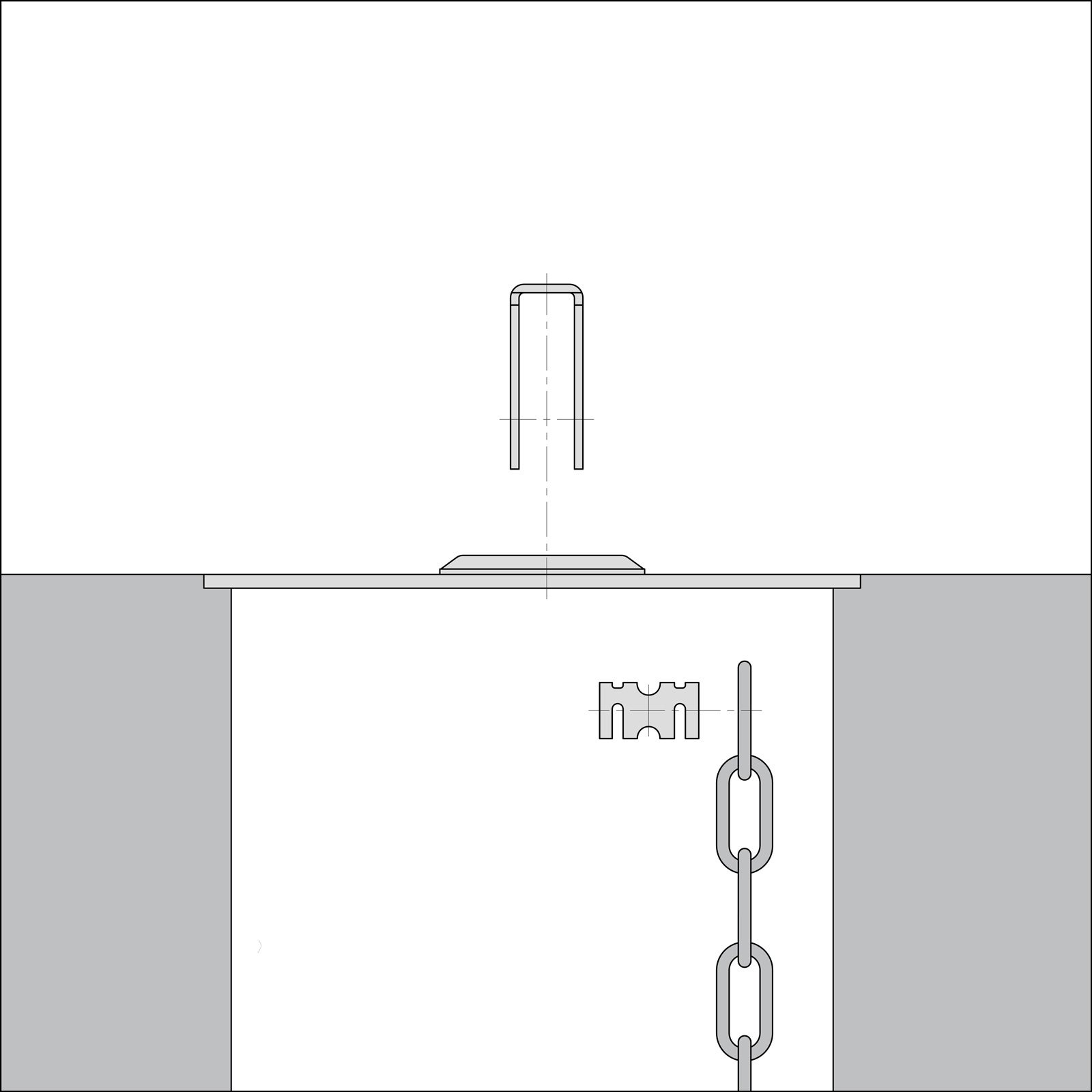 BASI® 2x Gitterrostsicherung GS100 Stahl verzinkt Zusatzsicherung für Lichtschacht/Kellerschacht
