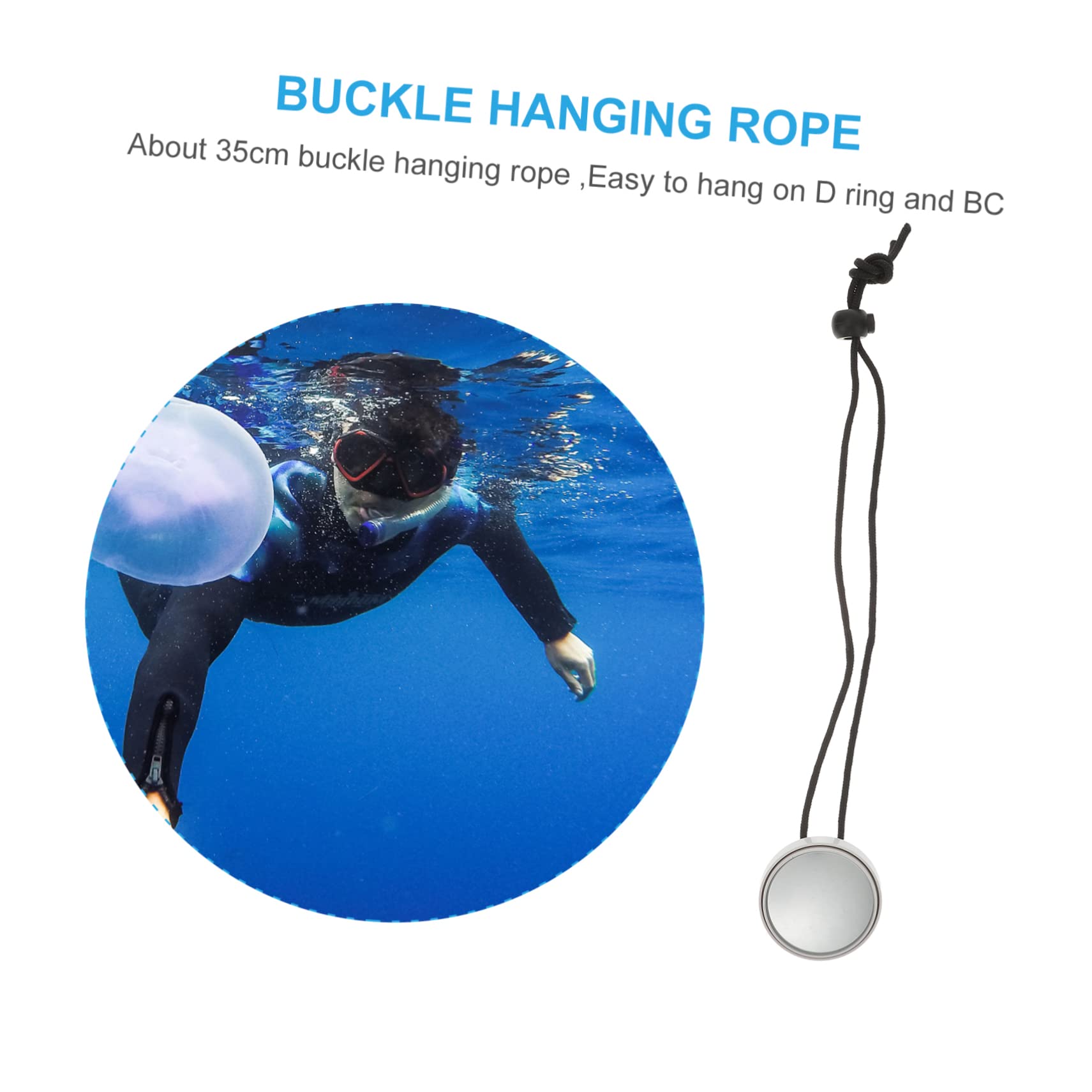 Balacoo 1Pc Portable Adjustable Diving Rearview Mirror Lightweight Scuba Supply for Enhanced Safety for Cave Diving and Underwater Exploration Easy to Carry and Use