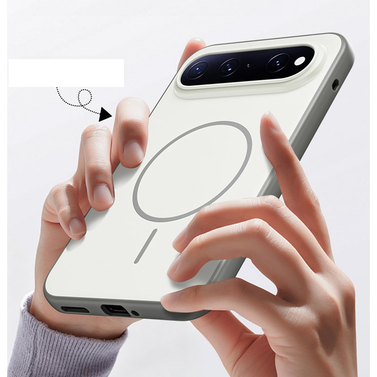 Coque Magnétique pour Huawei Pura X View, Mince Antichoc Silicone
