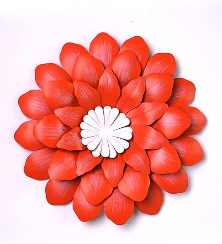 HONCOEN Decoración de pared de flores de metal, escultura 3D, arte de pared para interiores, decoración para el hogar, decoración moderna para