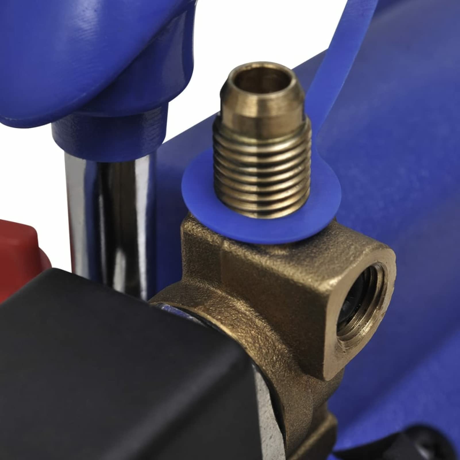 Festnight Vakuumkammer Edelstahl mit Einstufiger Pumpe 5,5 L Vacuum Pump Vakuumentgasungskammer Unterdruckpumpe