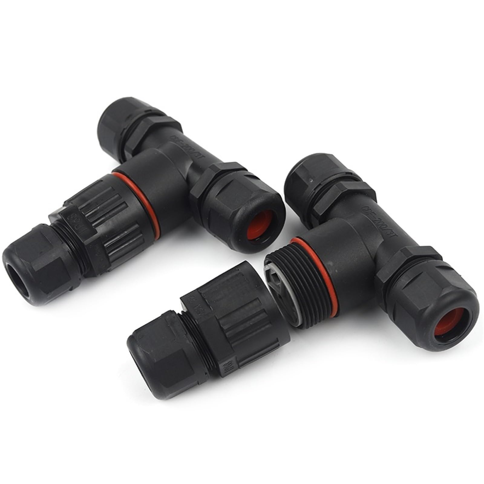 Scatola di giunzione a T con connettore a vite a 5 poli, collegamento rapido per cavi elettrici da 4-10 mm, 1 pezzo