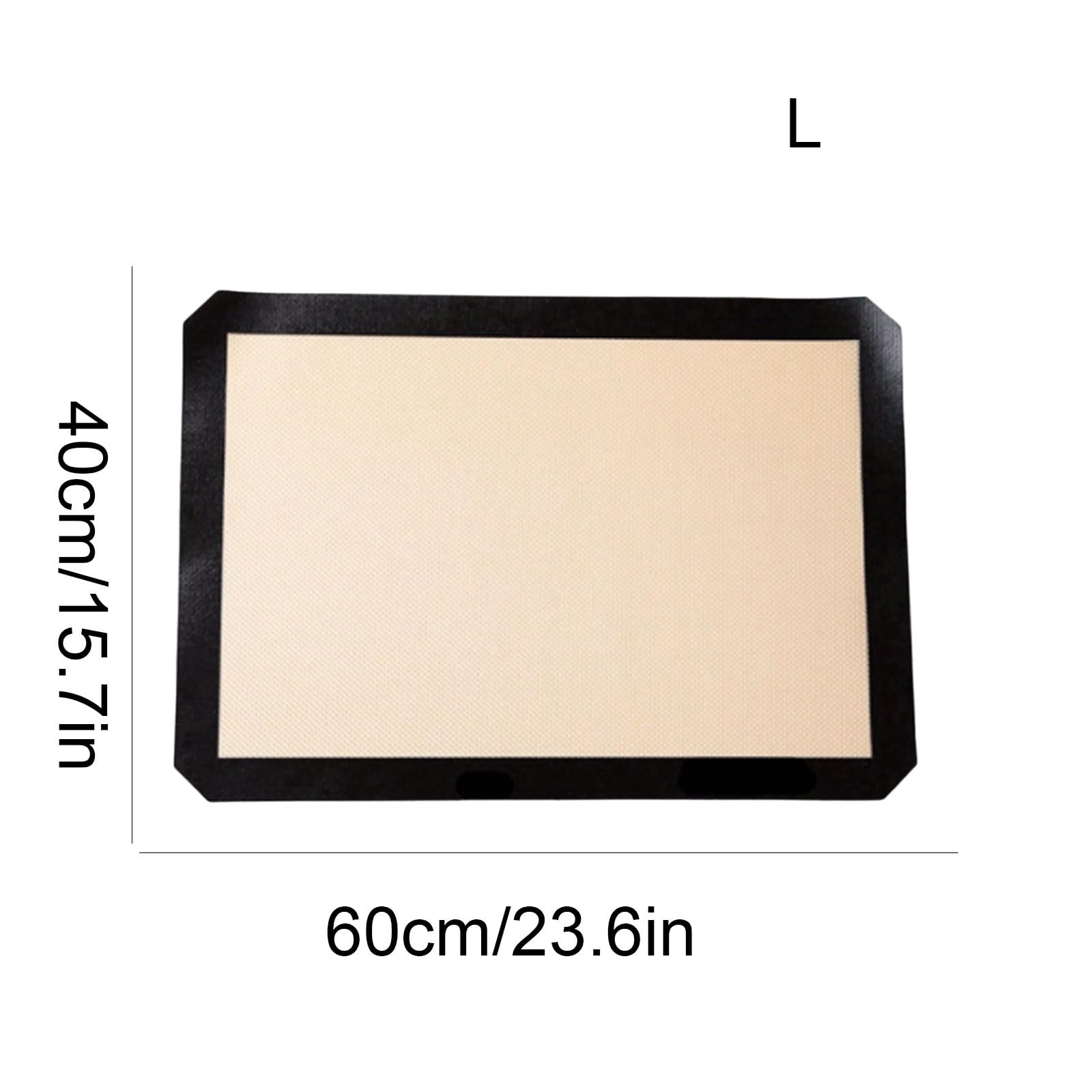 Wiederverwendbar Fiberglas-Silikon-Backmatte, leicht zu reinigen und wiederverwendbar, multifunktionale Antihaft-Silikon-Backmatte Klebt nicht(L)